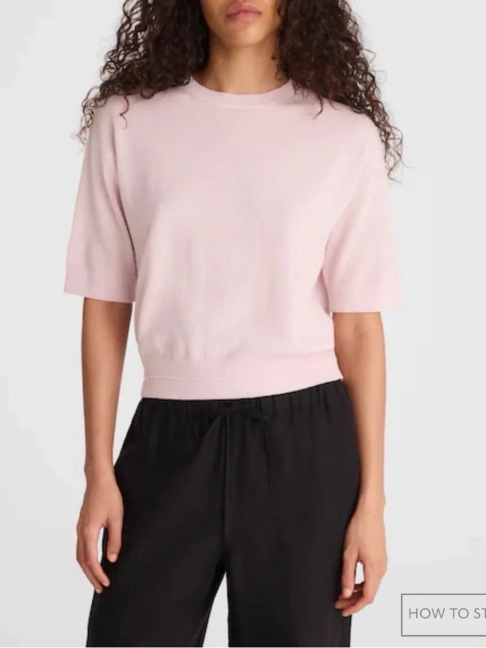 Madewell Women's Cashmere Harri Tee Pink Size S NWT